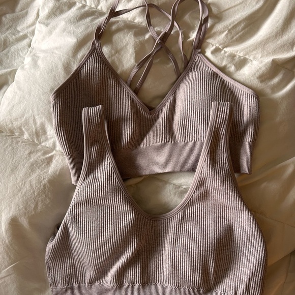 aerie Other - Women's Ribbed Knit Bralettes - Taupe